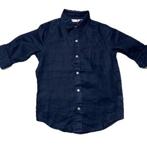 Navy Button-Up Shirt